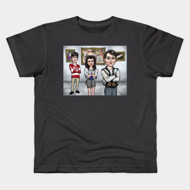 Ferris Bueller Kids T-Shirt by mcillustrator